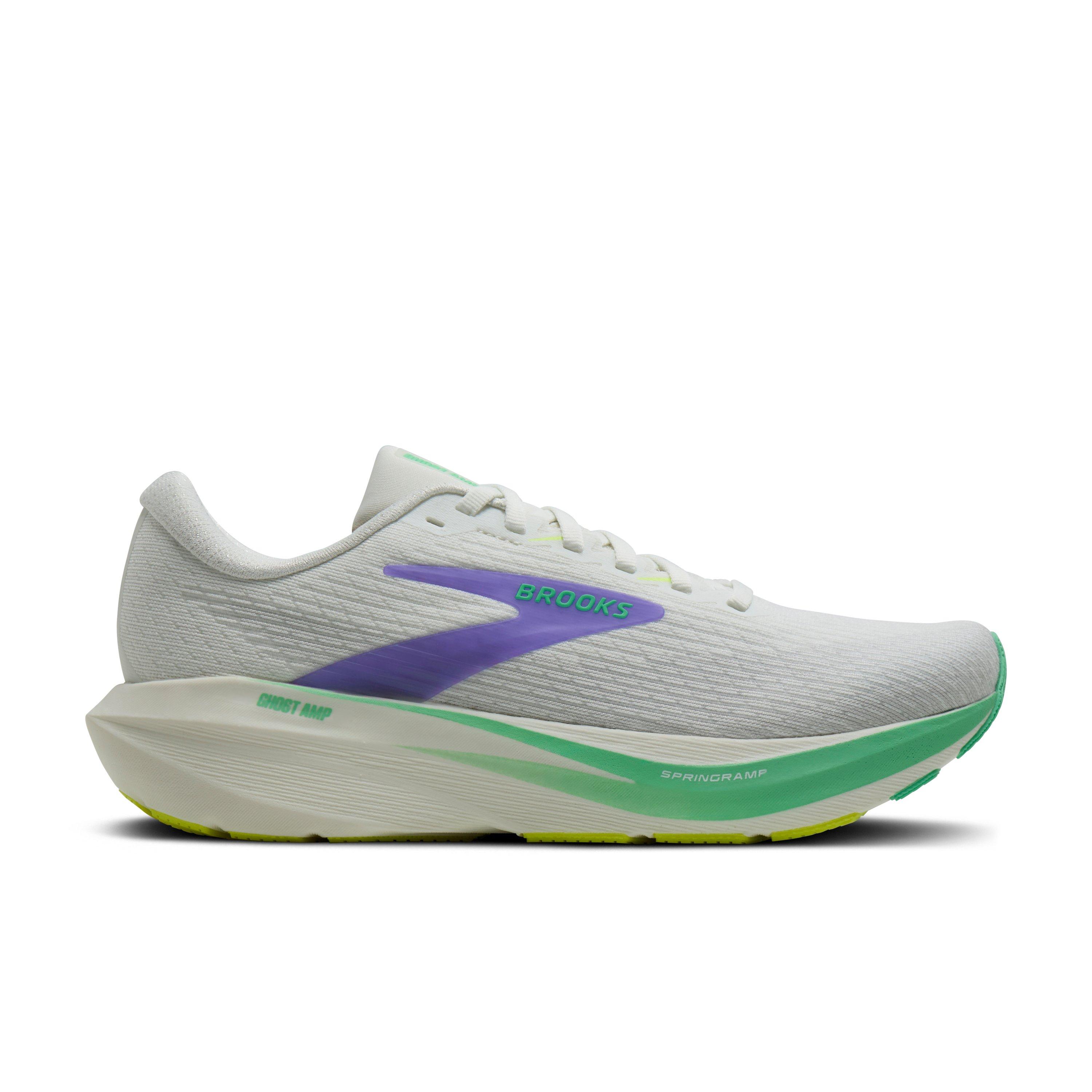 Brooks Ghost Amp "Grey/Grey/Paradise Green" Women's Running Shoe - GREY/GREY/GREEN